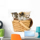 Three Kittens in a Basket Wall Decal