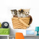 Three Kittens in a Basket Wall Decal
