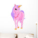 Beautiful Pink Unicorn Wall Decal