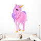Beautiful Pink Unicorn Wall Decal