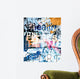 FITNESS Word Grunge Collage Wall Mural