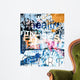 FITNESS Word Grunge Collage Wall Mural