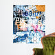FITNESS Word Grunge Collage Wall Mural