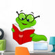 Book Worm Wall Decal