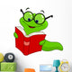 Book Worm Wall Decal