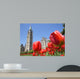 Parliament of canada, red tulips, Ottawa Wall Mural