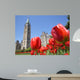Parliament of canada, red tulips, Ottawa Wall Mural