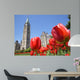 Parliament of canada, red tulips, Ottawa Wall Mural