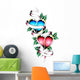 double heart tattoo Wall Decal