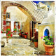 Pictorial Streets Santorini Wall Decal