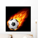 Soccer Ball Fire Wall Mural