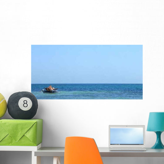 Une Barque En Pleine Wall Decal