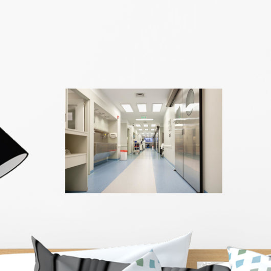 Empty Hospital Corridor