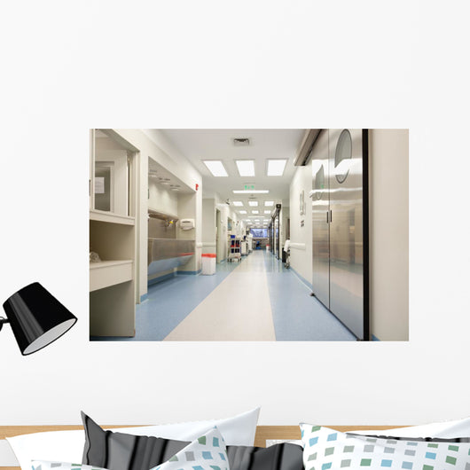 Empty Hospital Corridor