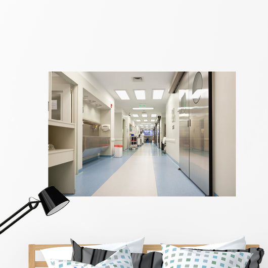 Empty Hospital Corridor
