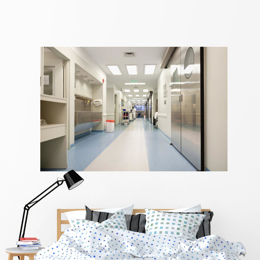 Empty Hospital Corridor