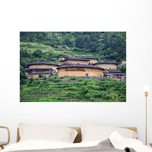 Tianluokeng tulou cluster in Fujian province,China Wall Mural