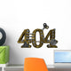404 Error Steampunk Wall Decal