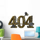 404 Error Steampunk Wall Decal