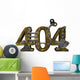 404 Error Steampunk Wall Decal