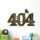 404 Error Steampunk Wall Decal