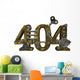 404 Error Steampunk Wall Decal