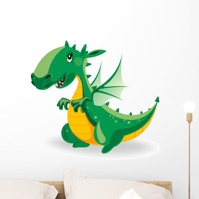 Green Dragon shown on a wall