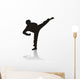 Silhouette of Martial Arts Wall Decal