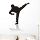 Silhouette of Martial Arts Wall Decal