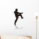 silhouette of martial arts Wall Decal