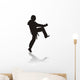 silhouette of martial arts Wall Decal