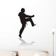 silhouette of martial arts Wall Decal