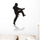 silhouette of martial arts Wall Decal
