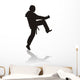 silhouette of martial arts Wall Decal