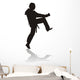 silhouette of martial arts Wall Decal