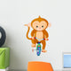 Monkey on Bicycle Wall Decal