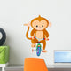 Monkey on Bicycle Wall Decal