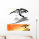 Tree and Sun Landscape Wall Mural