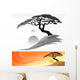 Tree and Sun Landscape Wall Mural