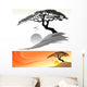 Tree and Sun Landscape Wall Mural