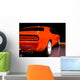 Orange Muscle Car Wall Mural