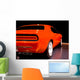 Orange Muscle Car Wall Mural