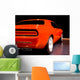 Orange Muscle Car Wall Mural