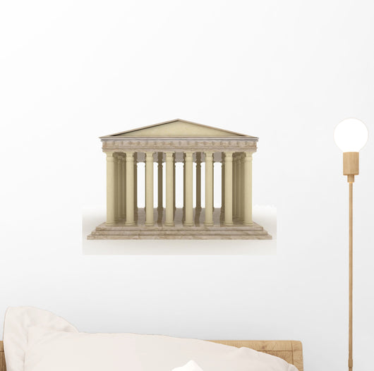 Greek Marble Building White Wall Decal
