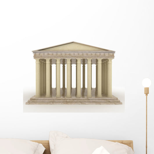 Greek Marble Building White Wall Decal