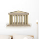 Greek Marble Building White Wall Decal