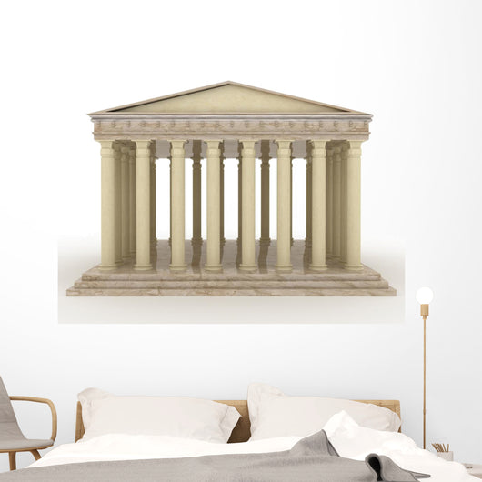 Greek Marble Building White Wall Decal