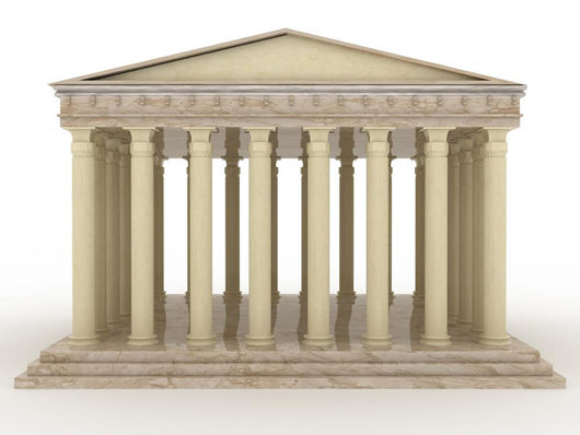 Greek Marble Building on a White Background â„–1 Wall Decal