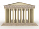 Greek Marble Building on a White Background â„–1 Wall Decal