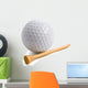 Golf ball with tee isolated on white Wall Decal